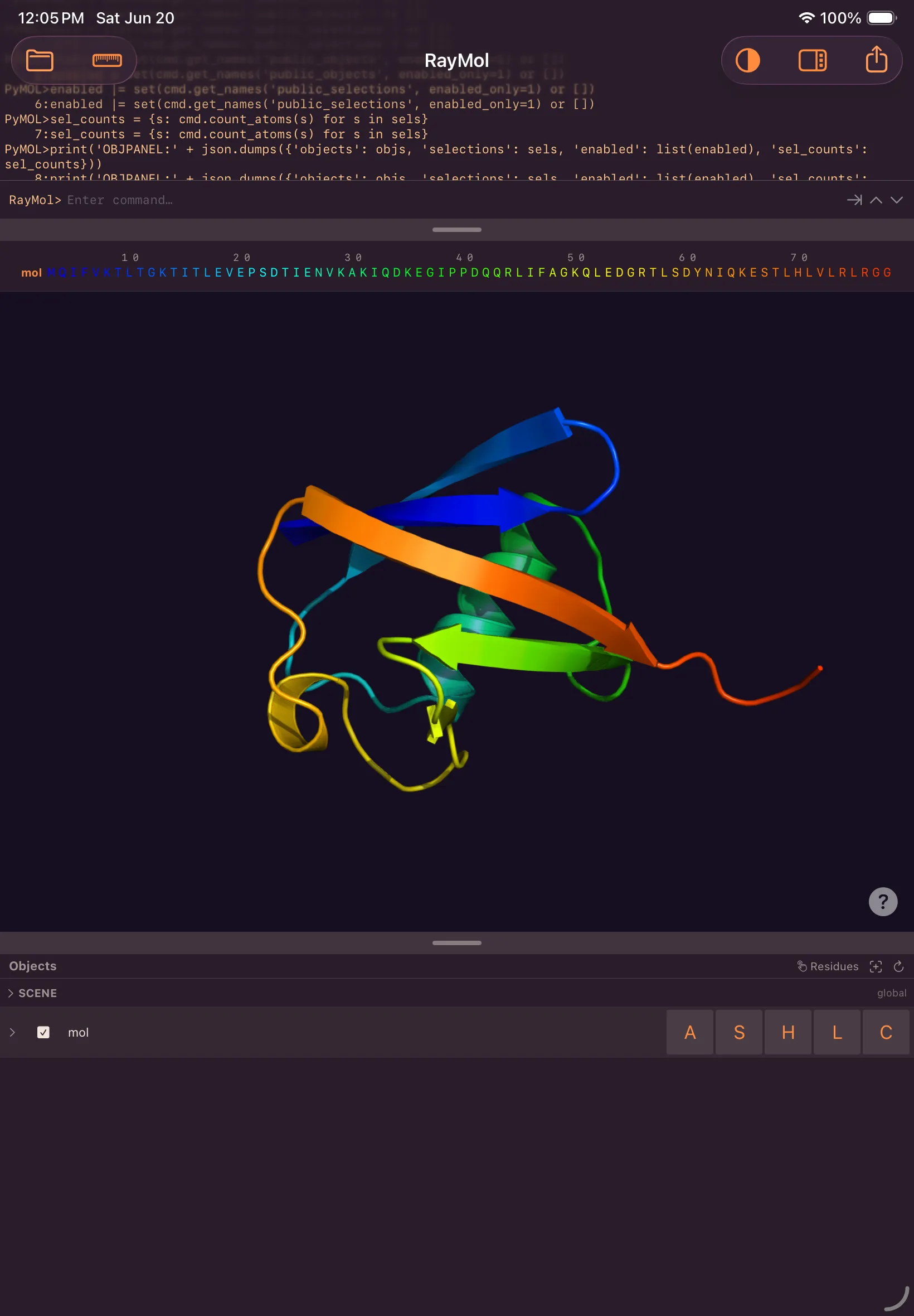 Raymol on iPad
