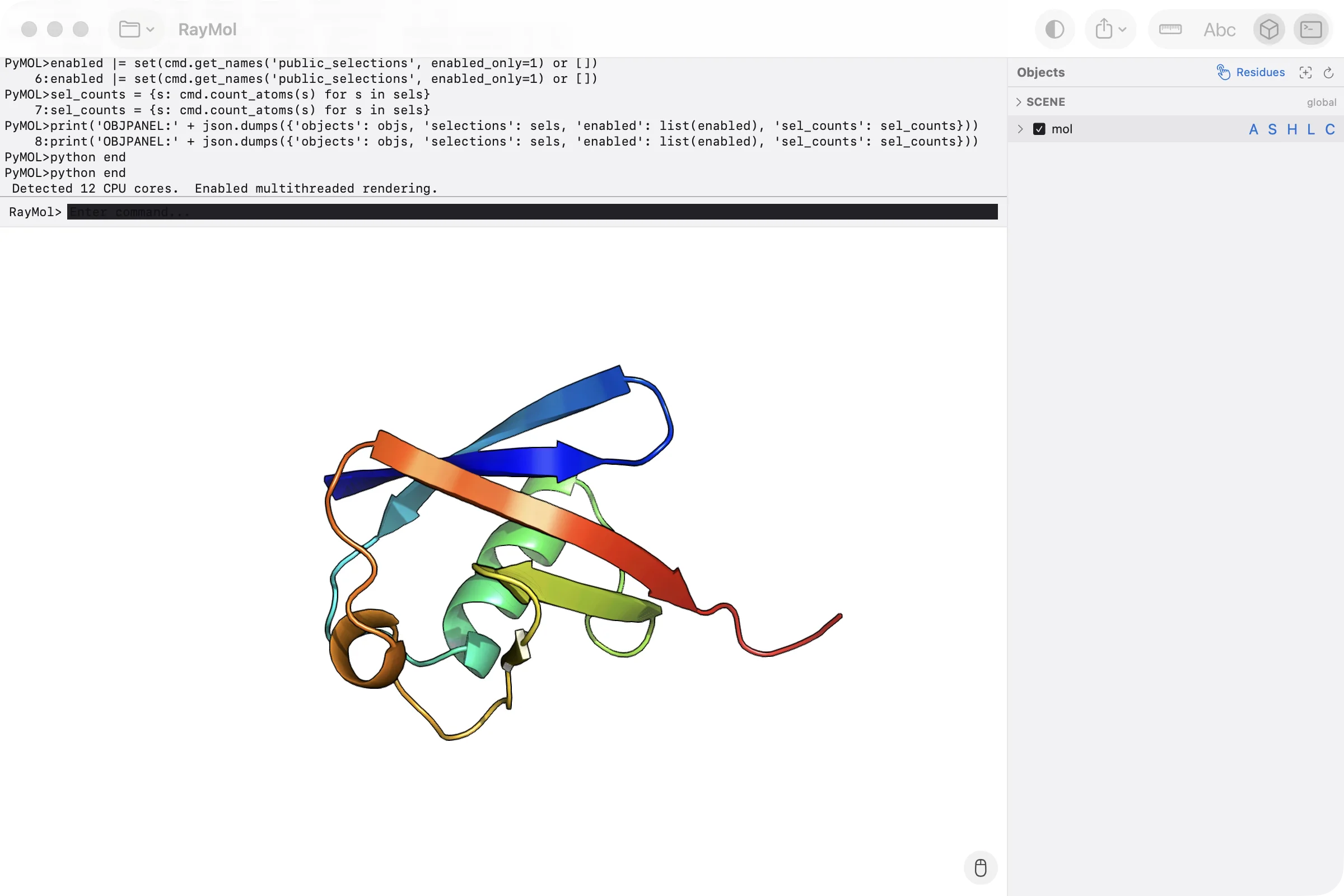 Raymol on macOS — Paper theme